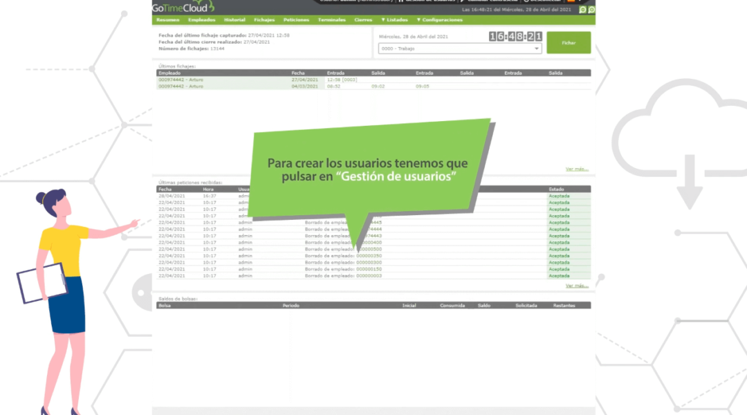 Cómo crear usuarios en GoTime Cloud | Control Horario