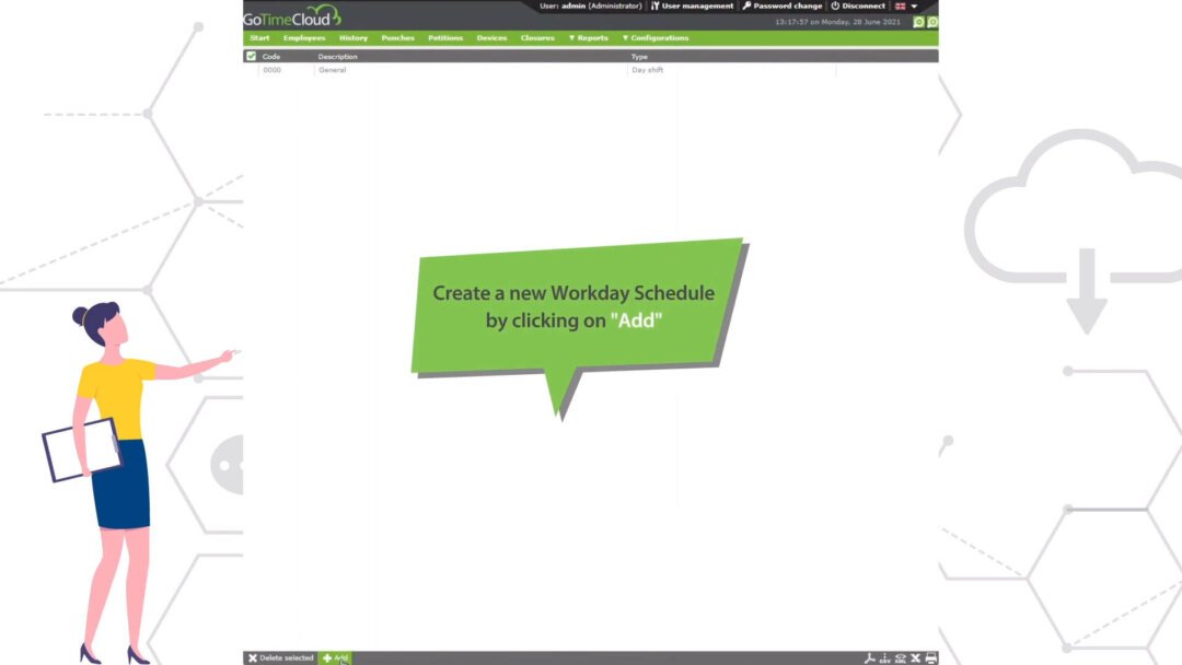 Come creare una pianificazione di Workday in GoTime Cloud